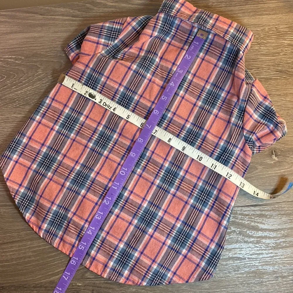 Plaid Button Down Summer Dog Shirt